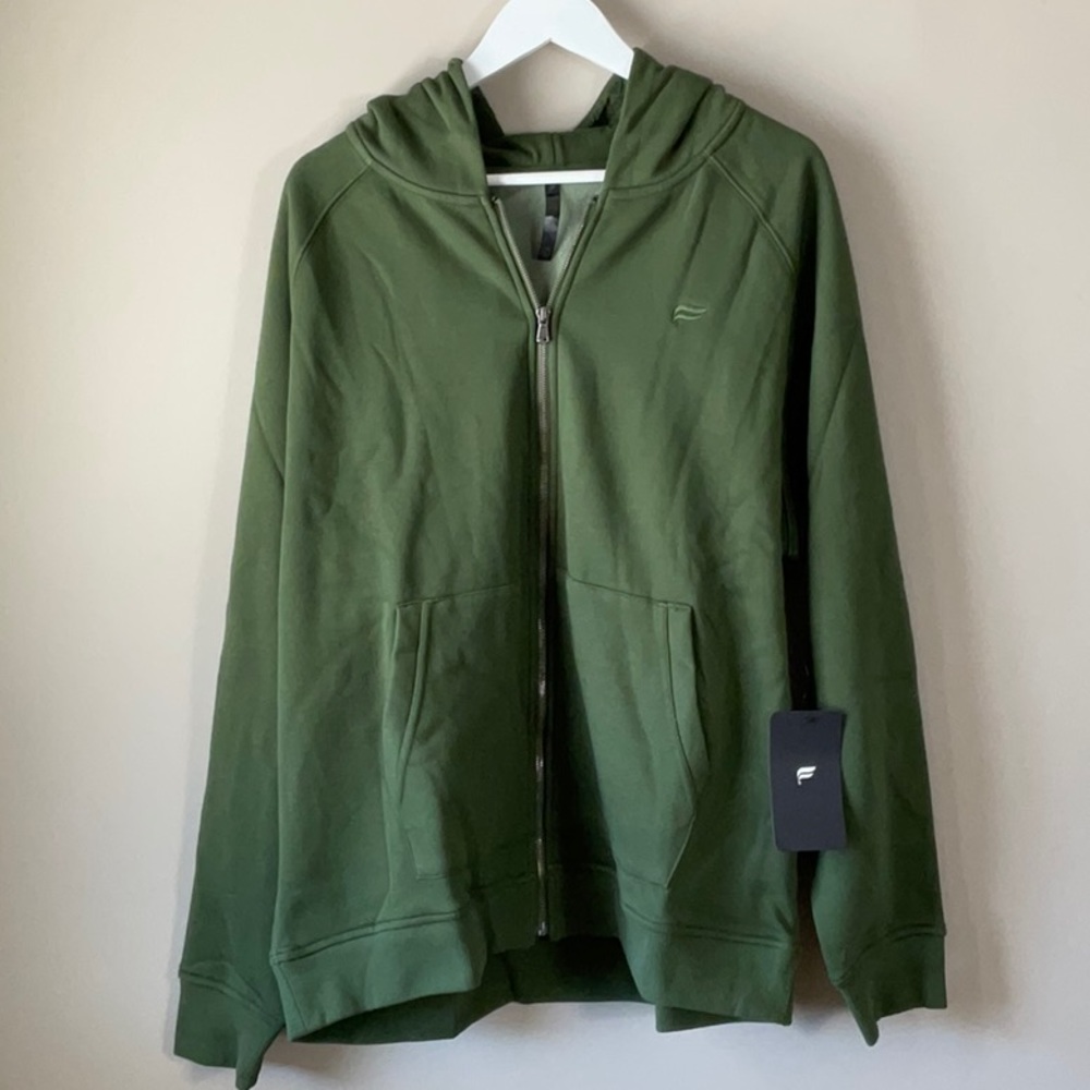 The Postgame Full Zip Hoodie Olive Green - Picture 2 of 5